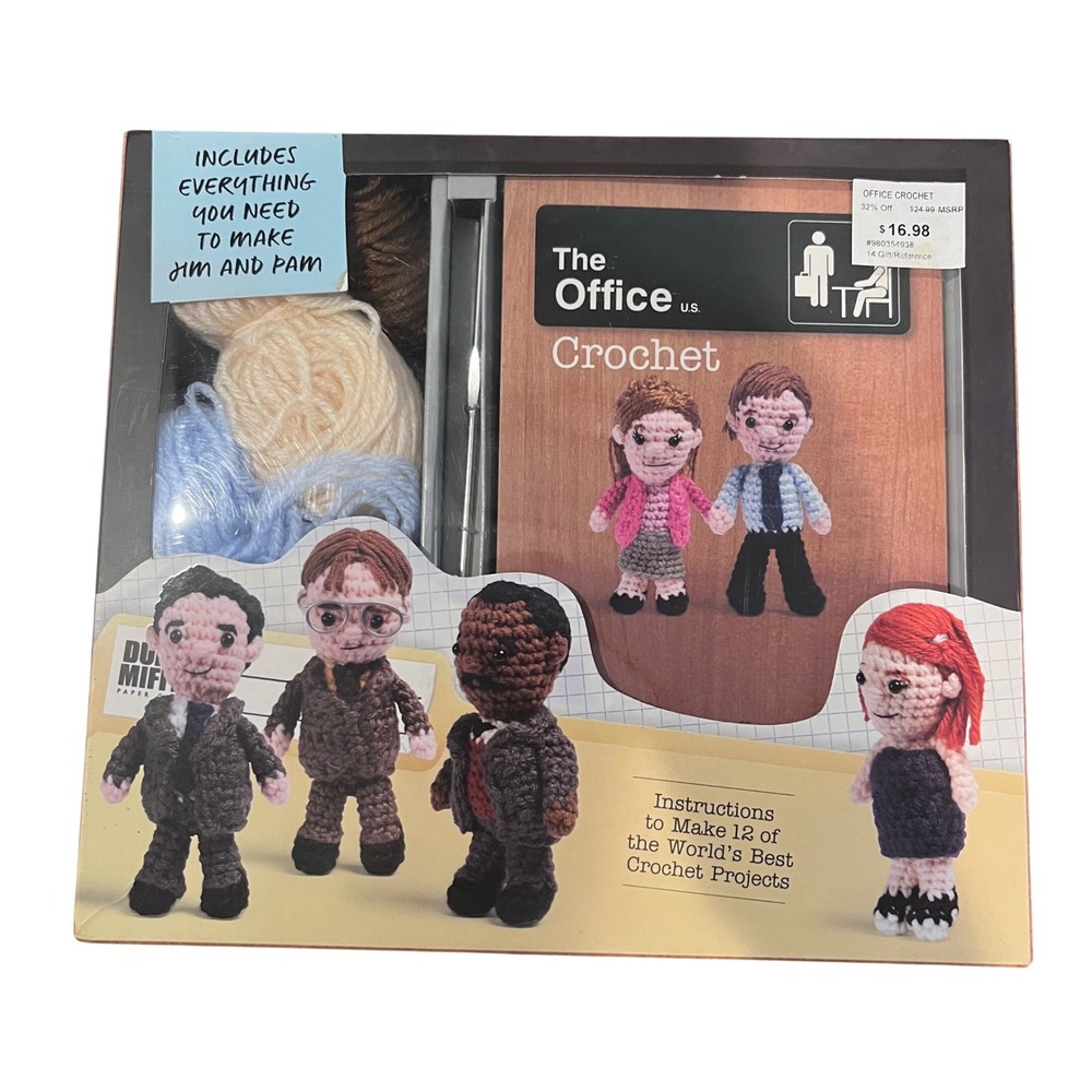 The Office Crochet Kit Dunder Mifflin Characters Jim Pam Michael Dwight New